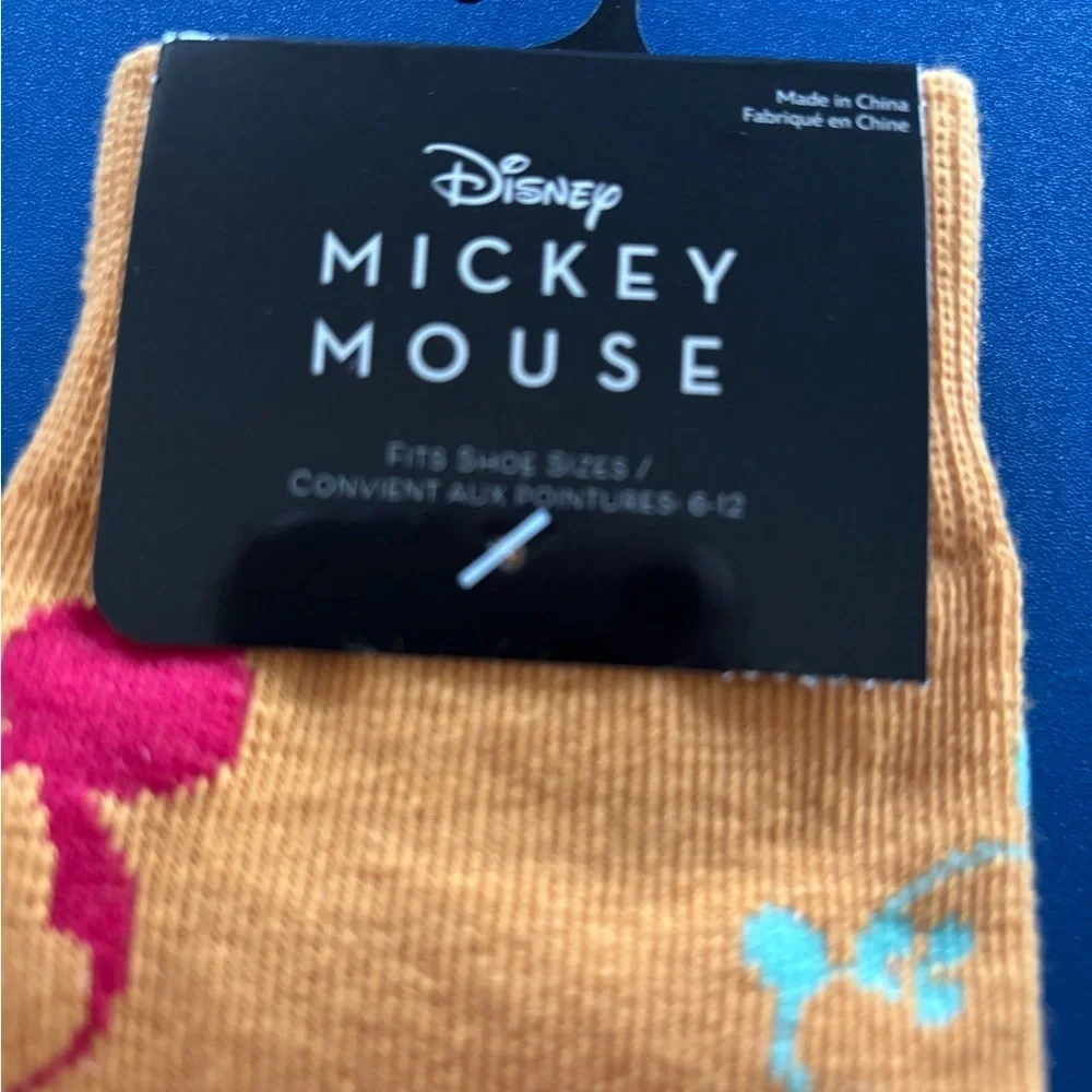 Disney Mickey Mouse Orange Socks sz 6-10